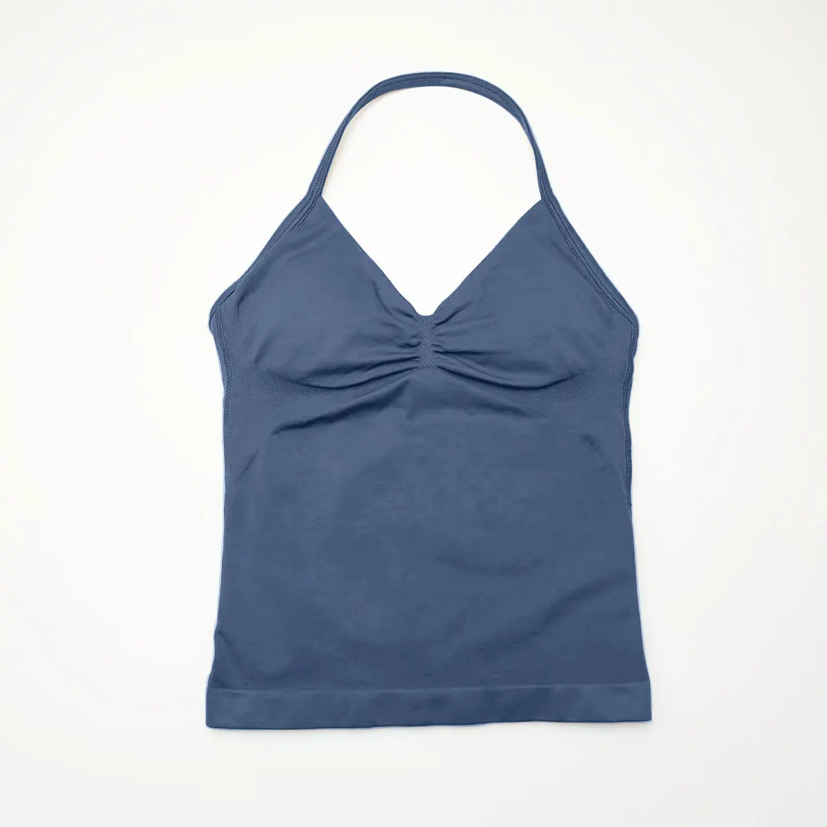 NCLAGEN Gym Longline Strappy Top Women Seamless Yoga Tank With Removable Pads V Neck Workout Clothes Sports Running Fitness Vest
