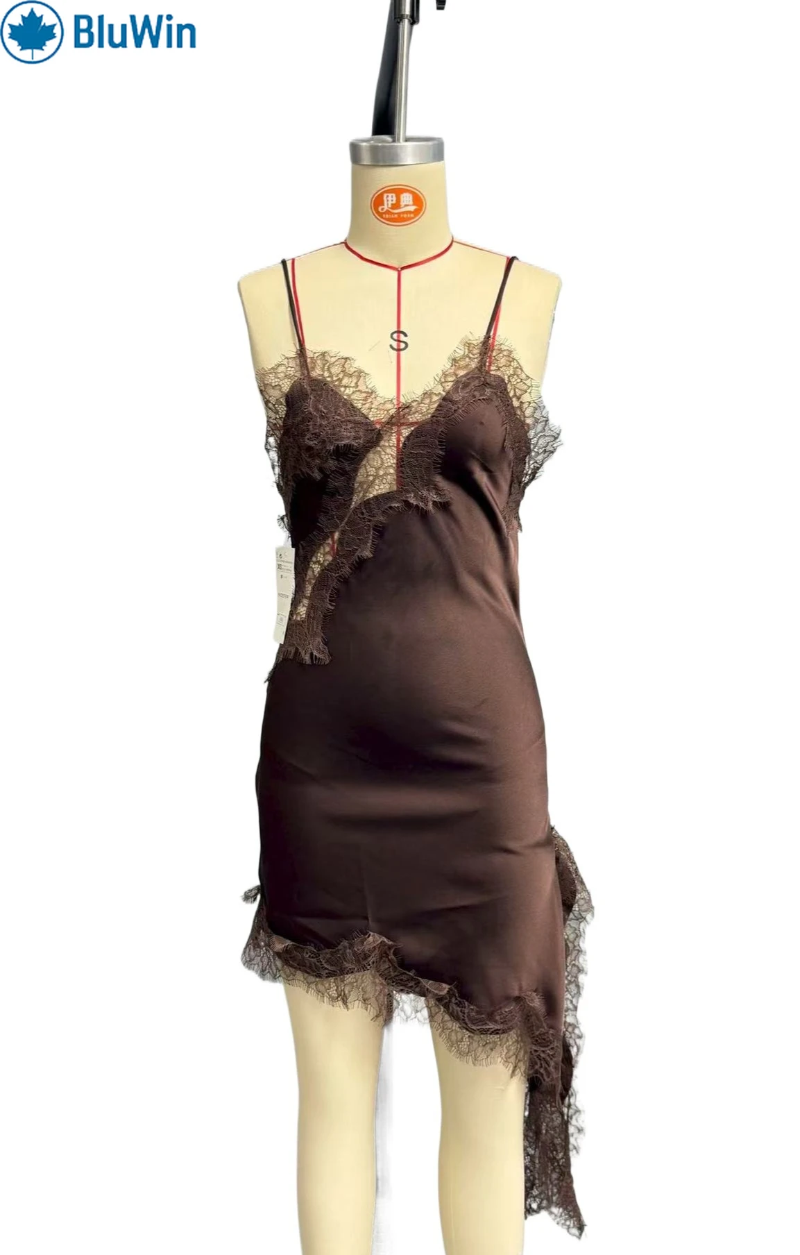 เดรสสายเดี่ยวลูกไม้แต่งขอบสีสันสดใส 13 สี สไตล์ Coquette สำหรับผู้หญิง ดีไซน์ Fairycore ชายกระโปรงไม่สมมาตร เหมาะสำหรับงานปาร์ตี้ฤดูร้อน