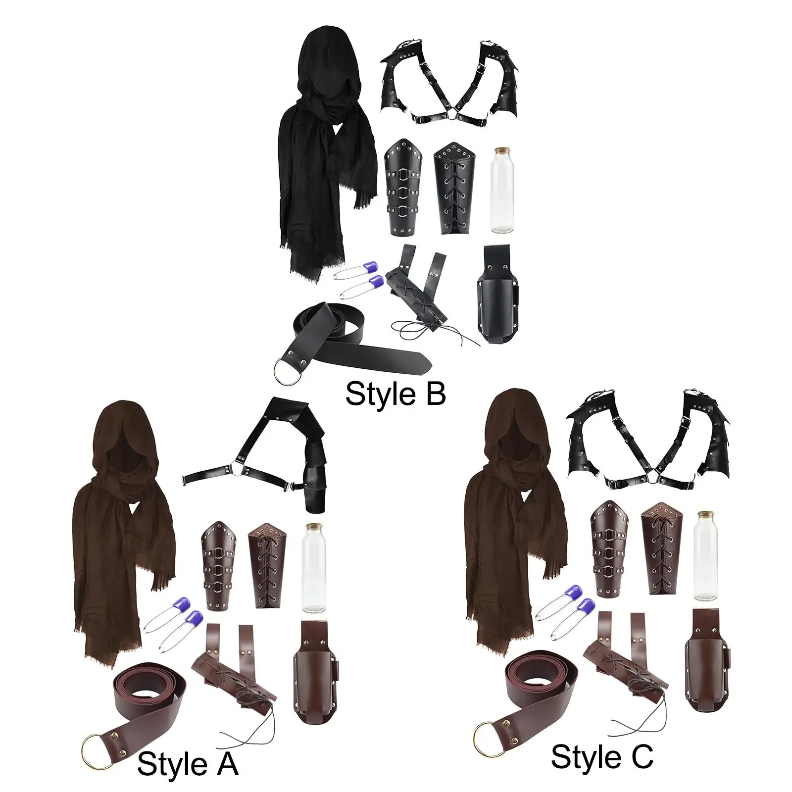 Mittelalter licher Ritters chal mittelalter licher Ritter pu Ledergürtel für Halloween-Festival