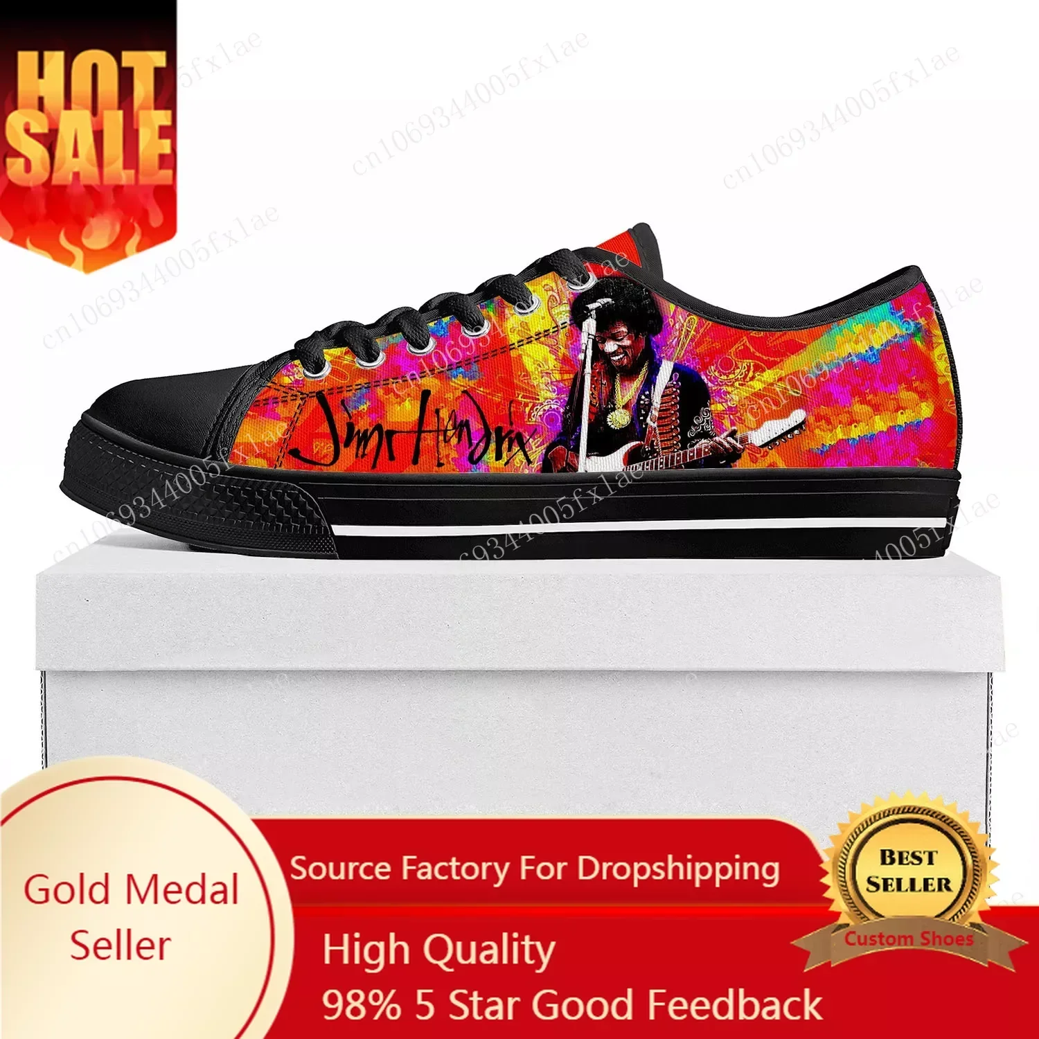 

J-Jimi Guitarist Low Top High Quality Sneakers Men Women Teenager Canvas Sneaker H-Hendrix Prode Casual Couple Shoes Custom Shoe