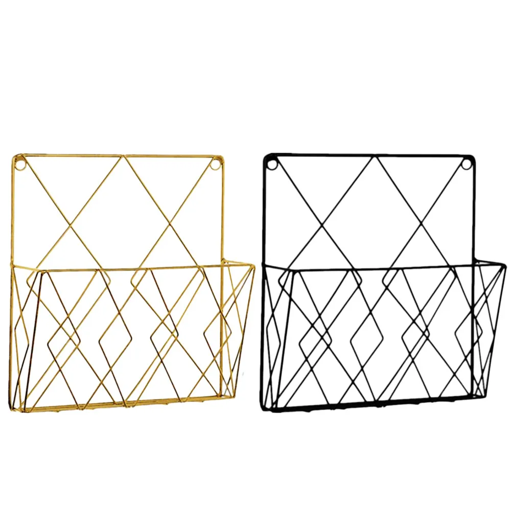 

2Pcs Wall Mounted File Organizer Metal Wall File Holder for Office Home Documents Magazines Books Papers Hanging Storage Rack