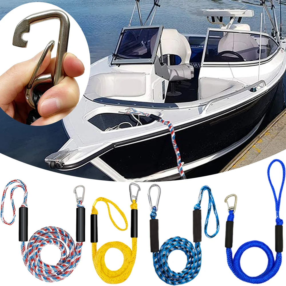 Corde d'amarrage élastique pour bateau Hurboat, crochet de sangle, ULd'amarrage de bateau Kayak, accessoires de pêche commandés, 1.2m