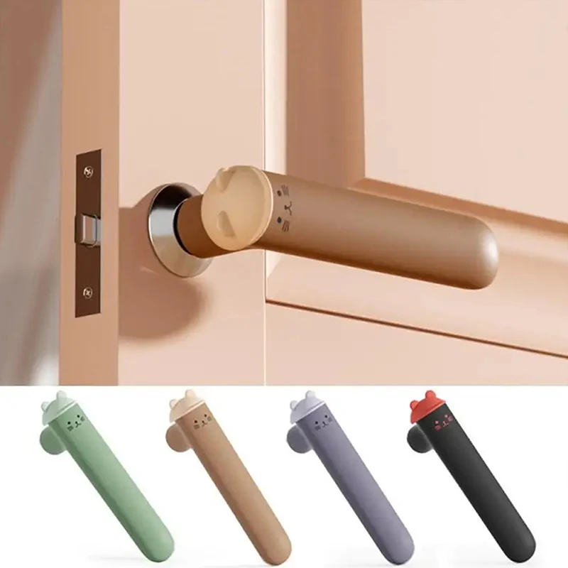 Anti-collision Silicone Pad Door Handle Bedroom Door Furniture Protective Cover Household Safety Protect Doorknob Cover