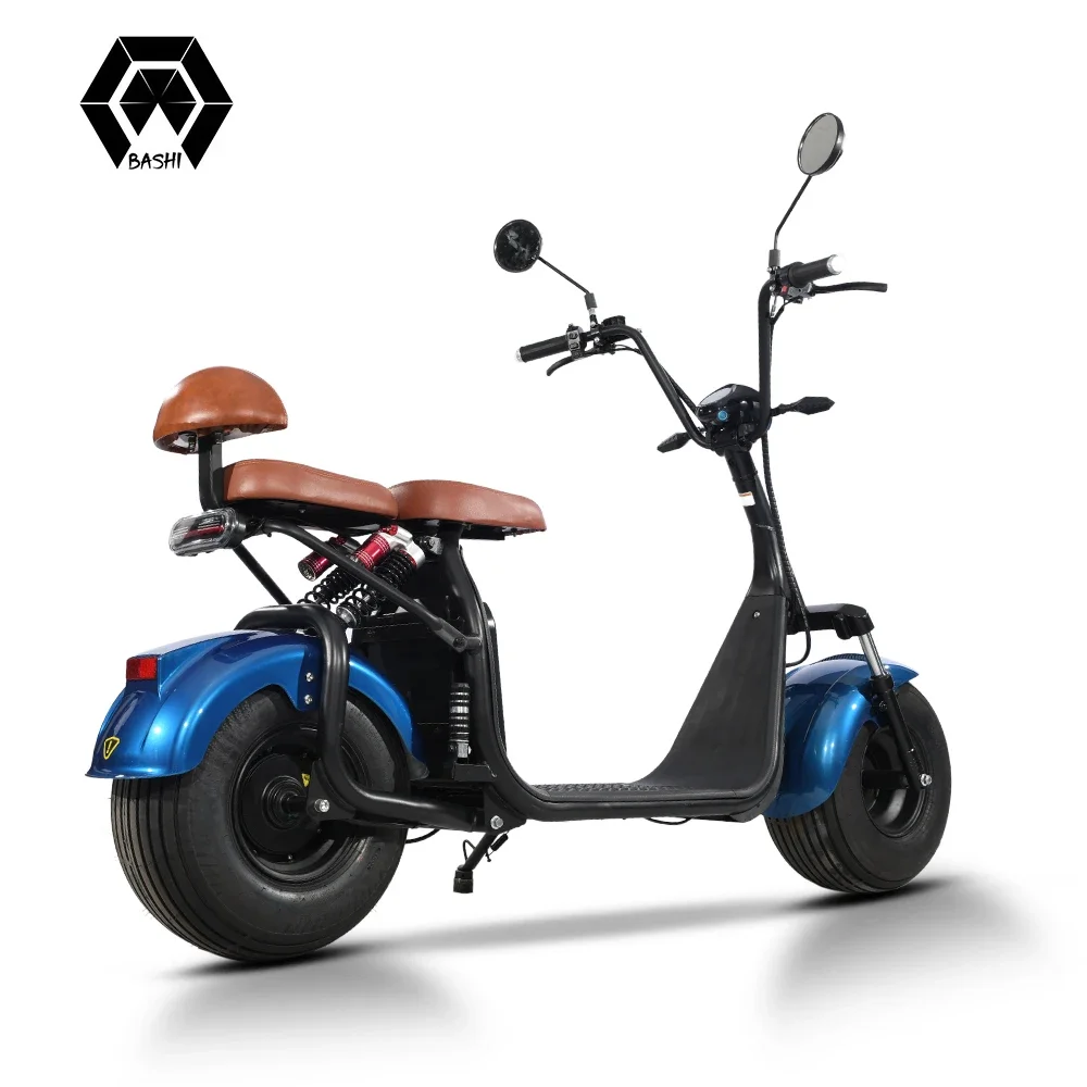 Double Seat EU Mobility Harleyment 1500W 72v 60v Electric Scooter Pedal Citycoco