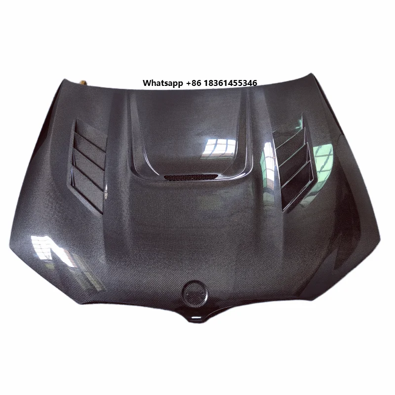 

For New F98 X4M F97 X3M Body Kit Front Bumper Edge Side Skirt Rear Diffuser True Carbon Fiber AE Style Perforated Hood