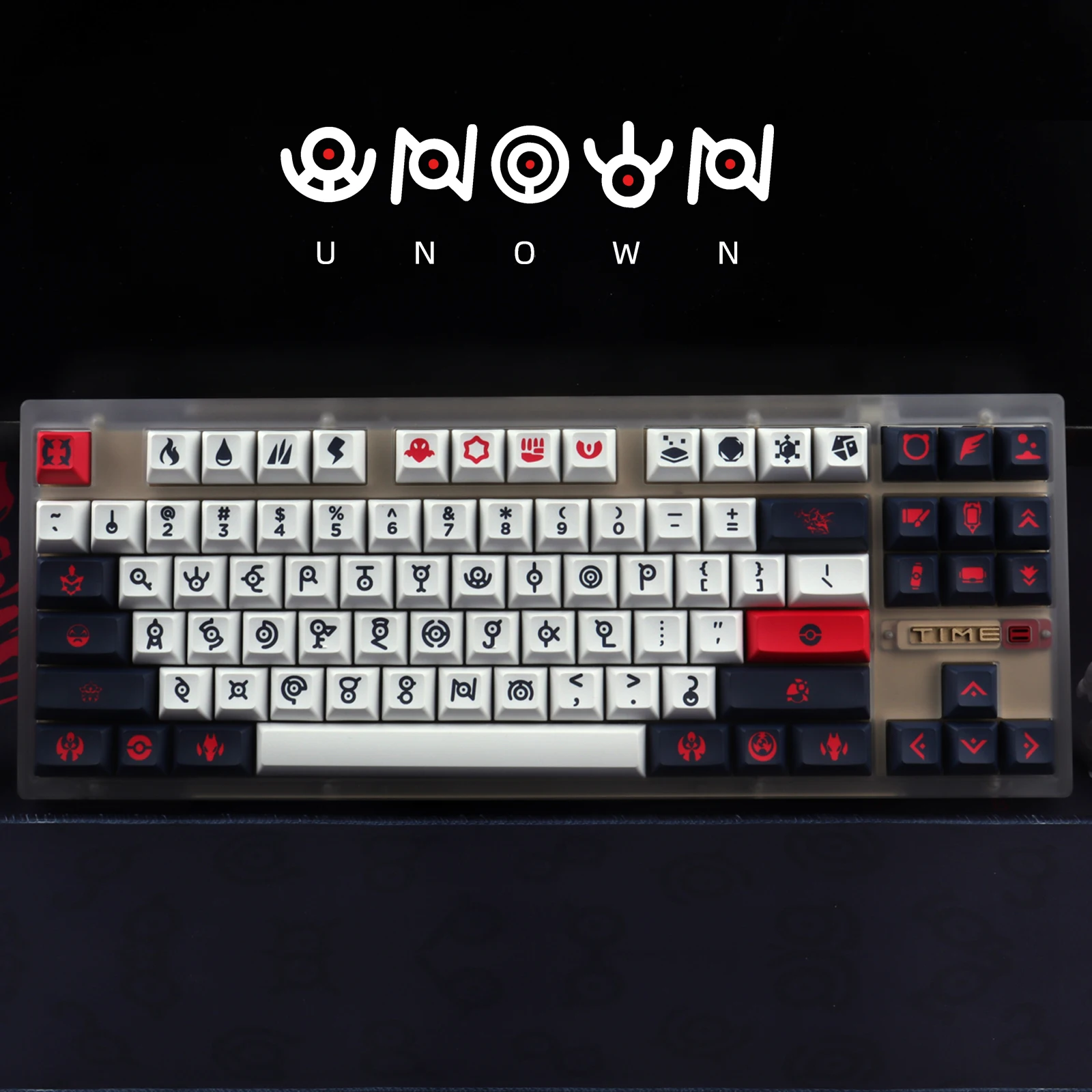 Imagem -02 - Teclado Mecânico Keycap para mx Switch Unown Keycaps Perfil Kca Pbt Sublimação Dye Iso Enter 61 64 75 84 87 96 980 143 Chaves