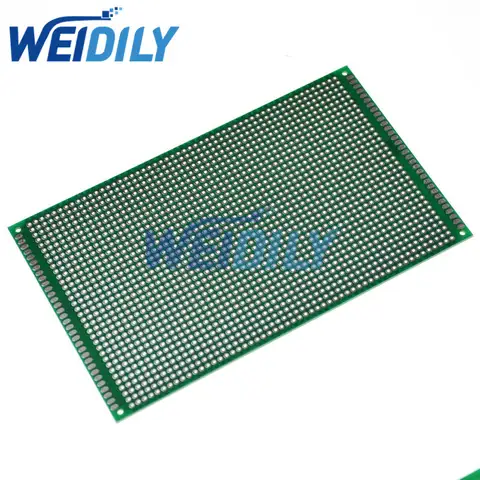 범용 양면 유리 섬유 그린 PCB 홀 피치 2.54mm 무납땜 브레드보드, 9x15cm 빵 보드, 프로토타입, 신제품, 1 개