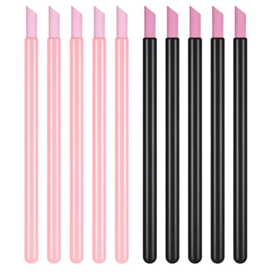

10 PCS Pumice Stone Nail File Pen, Cuticle Remover And Pusher, Nail Sanding Sticks For Manicure And Pedicure, Dead Skin Repair
