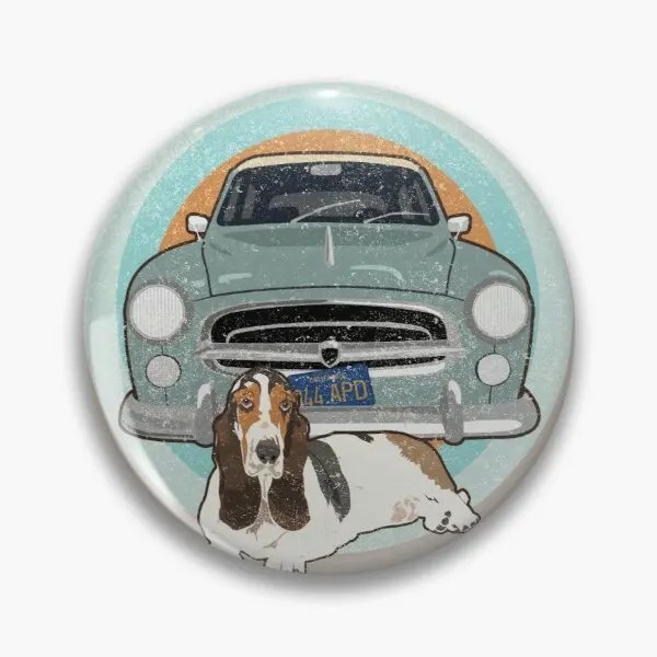 Columbo Car And Dog  Soft Button Pin Cute Clothes Funny Cartoon Lover Collar Lapel Pin Hat Badge Creative Decor Women Jewelry