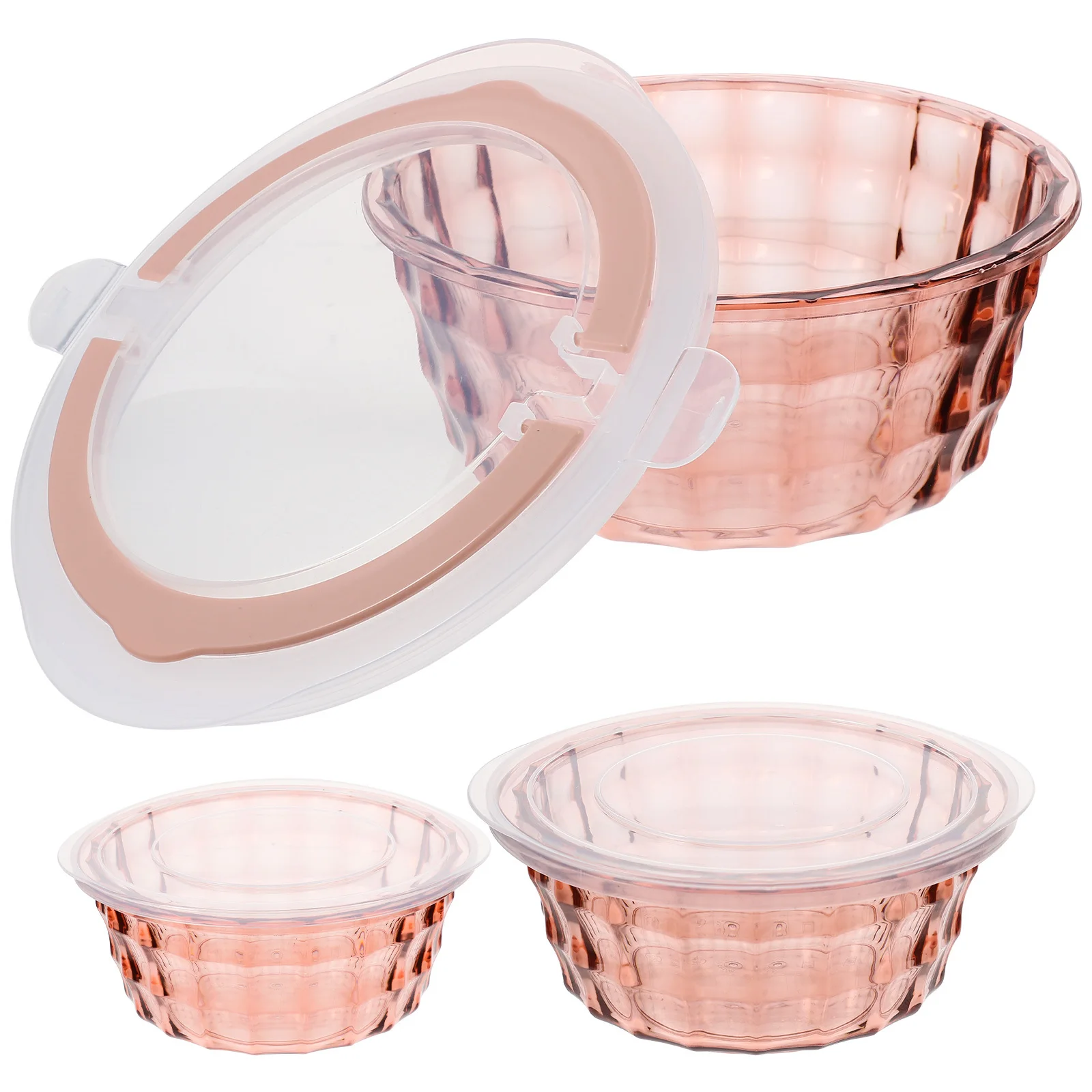 

3pcs Fresh Preservation Box Set Clear Sealing Storage Containers For Food Kitchen Supply Bento Box Refrigerator Case Snack