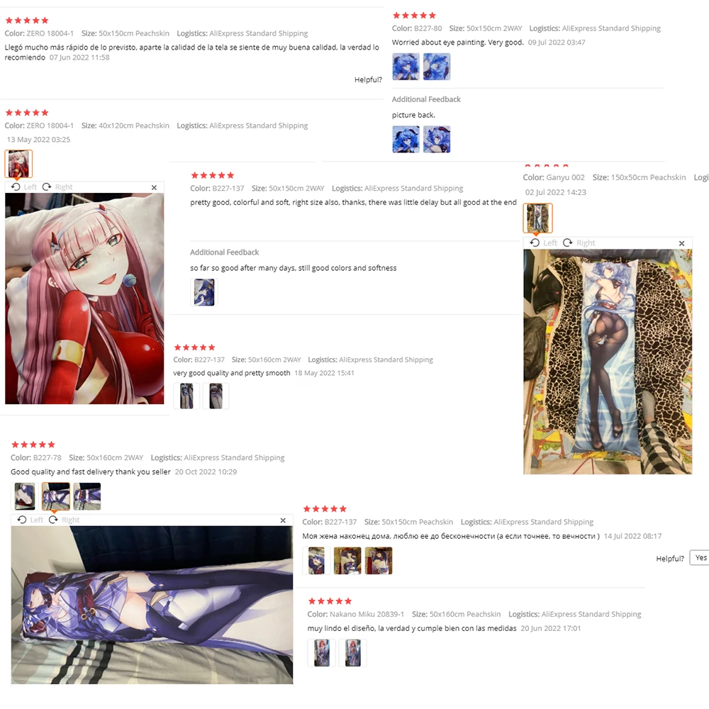 Dakimakura Genshin Impact Hu Tao Yelan Body Pillow Cover Kamisato Ayaka Ganyu Keqing Body Pillowcase Anime Genshin Cushion Cover