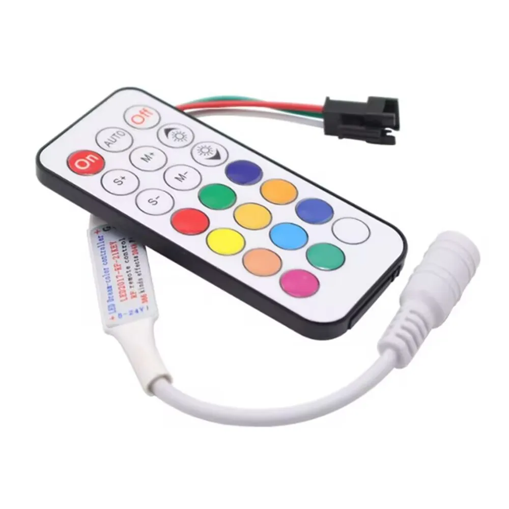 Controller LED RGB magico controller RF a 21 tasti 5-24V con telecomando Mini Smd per striscia LED WS2812B WS2811