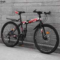 Grylls Folding Road Mountain Bike Dual Shock Absorbance Variable Speed Light Men's and Women's Bikes Wholesale