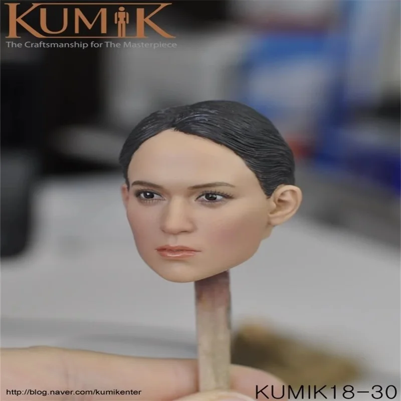 

KM18-30 KUMIK 1/6 Female Soldier Hair Planting Head Carving Model Toy Fit 12'' Action Figure Body In Stock