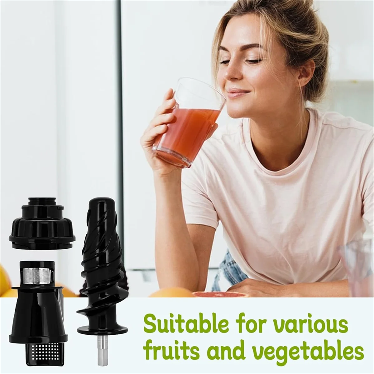 N85R Juicing Auger End Cap and Juice Screen for Omega Juicer Body Replacement Parts NC900HDC NC800HDS 8006 8005 8004 8003