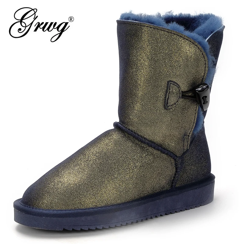 

Новое поступление, классические зимние ботинки Mujer Botas из 100% натуральной яловой кожи, зимняя обувь для женщин