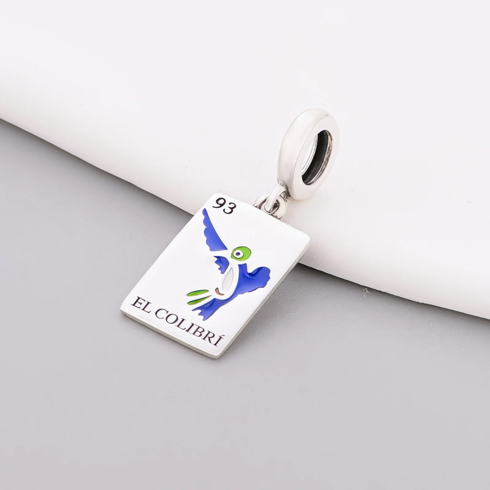 Huoonew Fit Original Pan Charm Bracelet 925 Silver Mexico Number 93 Hummingbird EL COLIBRI Card Bead For Making Berloque DIY