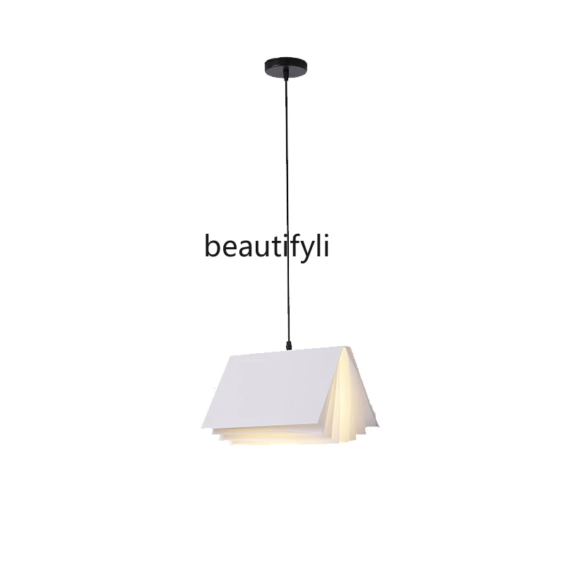 

yj Book Chandelier Creative Restaurant Bar Bedroom Bedside Study Library Artistic Lamp