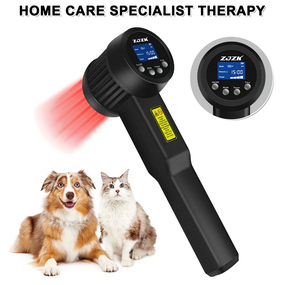 

ZJZK Professional MLS Physiotherapy Therapeutic 3W Cold Laser Therapy Massager Class 4 808nm 650nm for Deep Tissue Repair