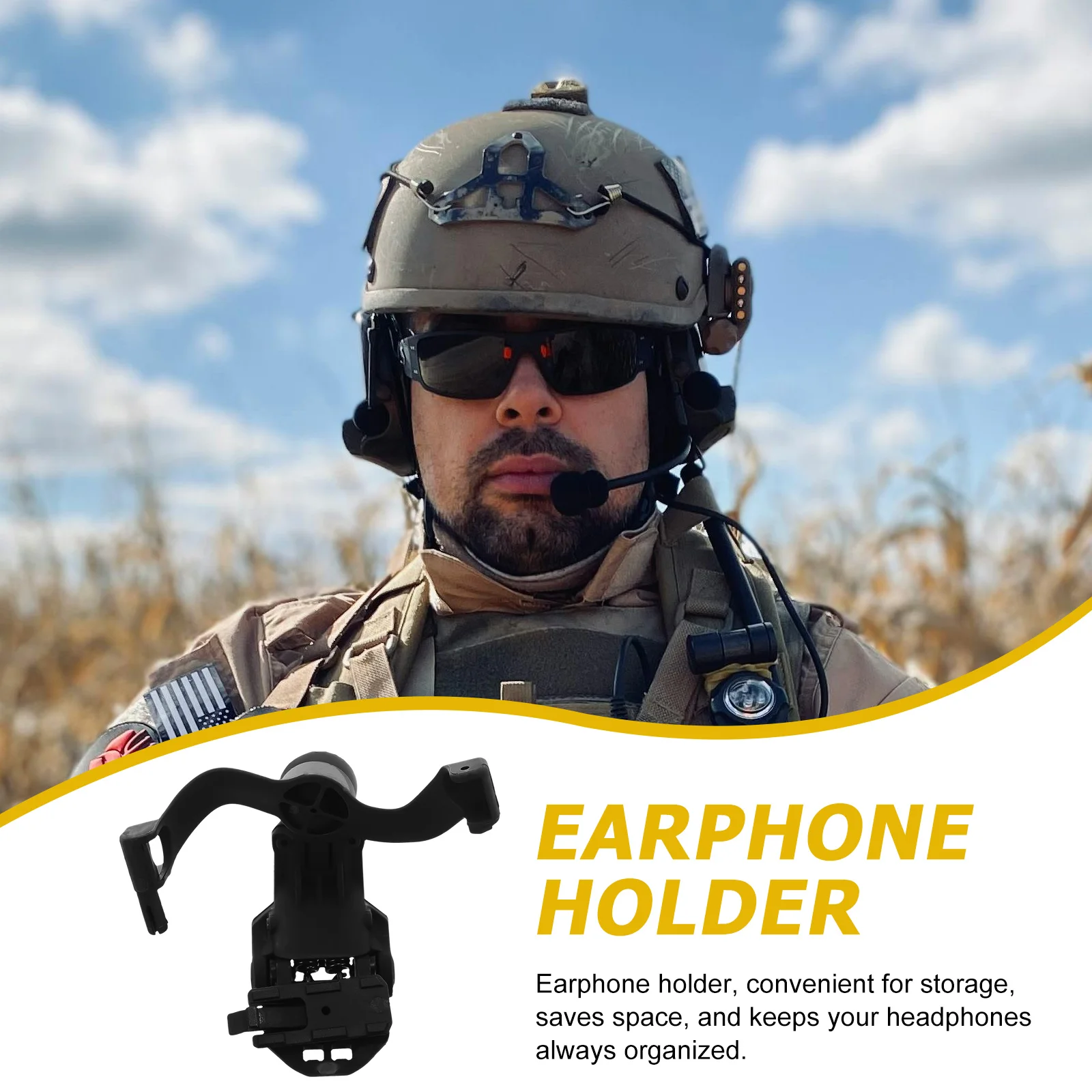 1 مجموعة في الهواء الطلق السكك الحديدية البرية محول الاستخدام اليومي حامل سماعة الرأس توفير المساحة تصميم المحمولة حامل سماعة الرأس الصغيرة المهنية