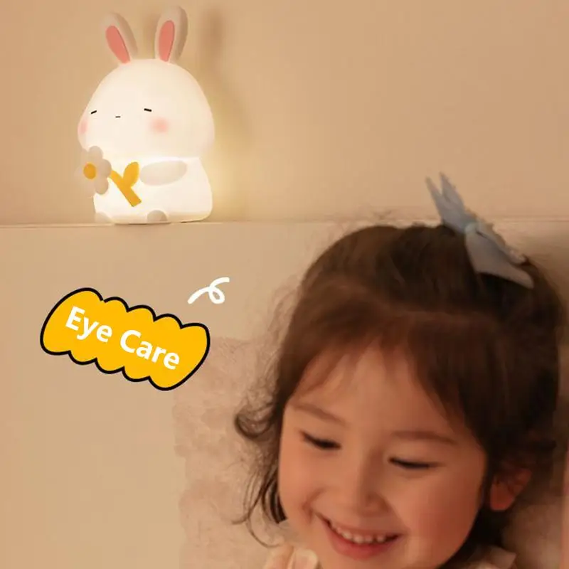 กระต่าย Night Light กระต่ายโคมไฟ Tap Control หรี่แสงได้ชาร์จเนอสเซอรี่ Nightlight ตกแต่งห้องสําหรับเด็กผู้หญิงเด็กวัยหัดเดินวัยรุ่น