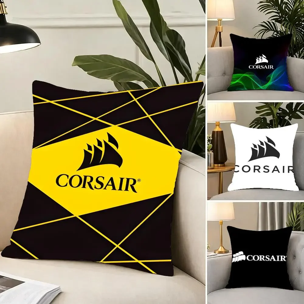 Brand Peripheral Corsair Cushion Cover Portable floor cushion for travel Yoga Minimalist text 2way tricot