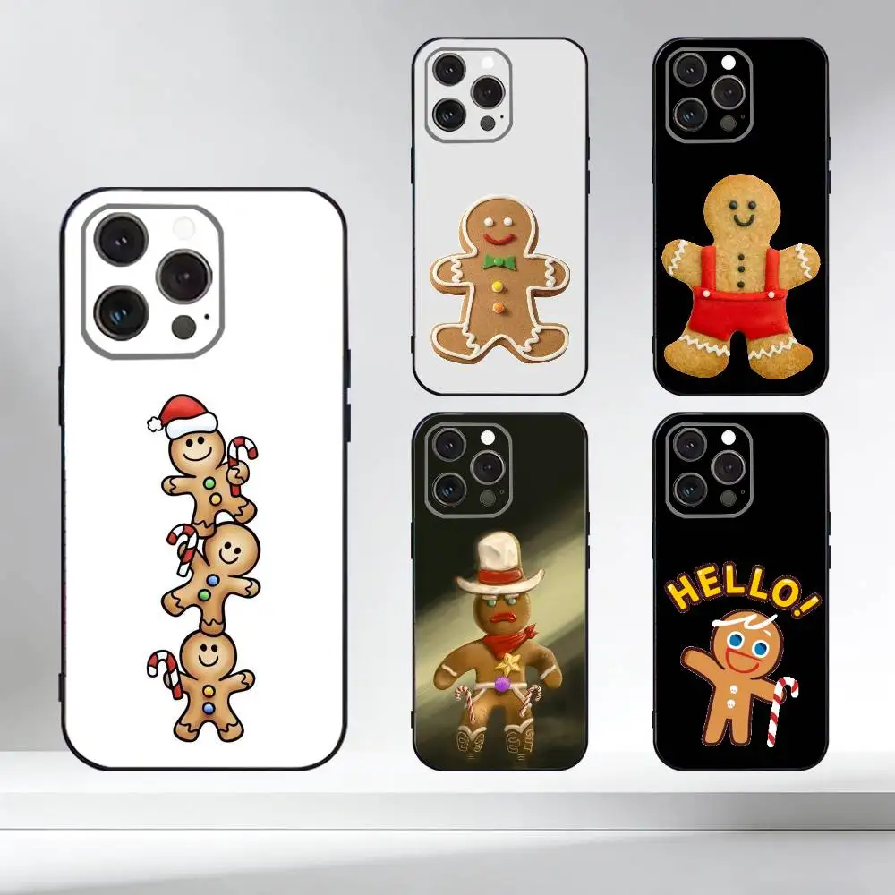 

G-Gingerbread M-Man Phone Case For iPhone 17,16,15,14,13,12,11 Plus,Pro Max,XS,Soft Silicone Black Cover