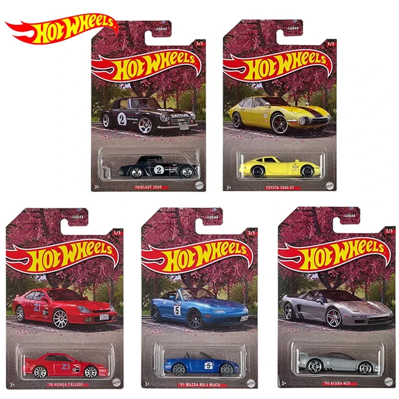 Original Hot Wheels Car Japanese Classic Diecast 1/64 Vehicles Honda Prelude Toyota 2000GT Kids Boys Toys for Children Gift