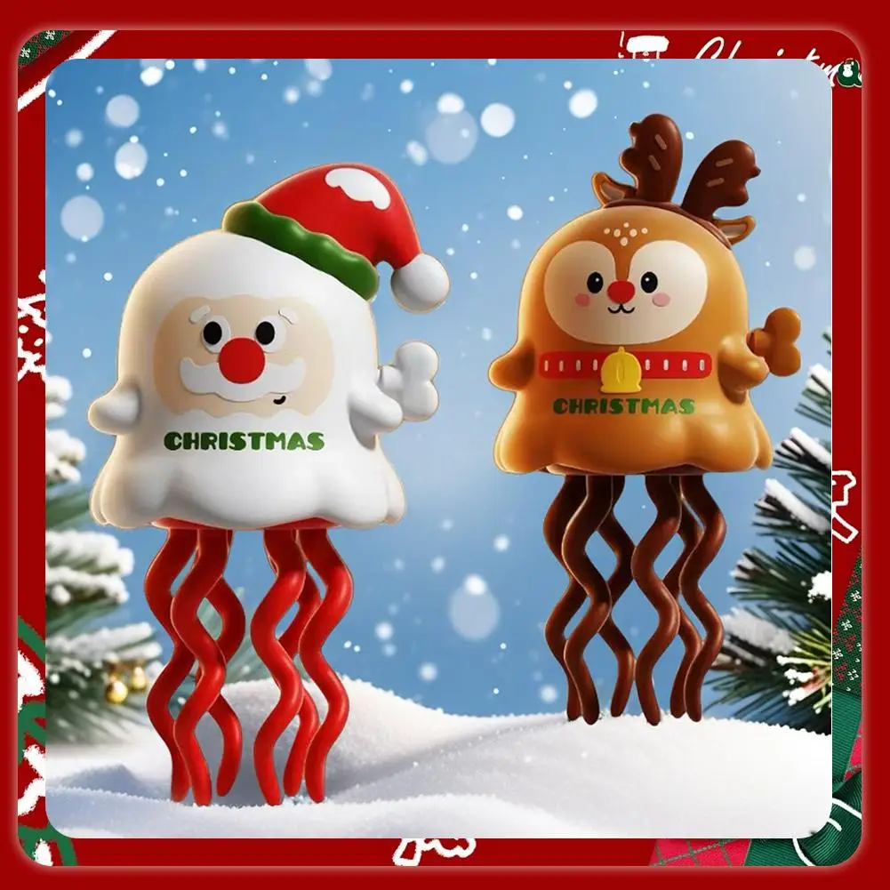 Halloween Christmas Mini Dancing Ghost Toy Wind Up Cute Pumpkin Elk Santa Claus Figure Party Decor Stress Relief for Kids