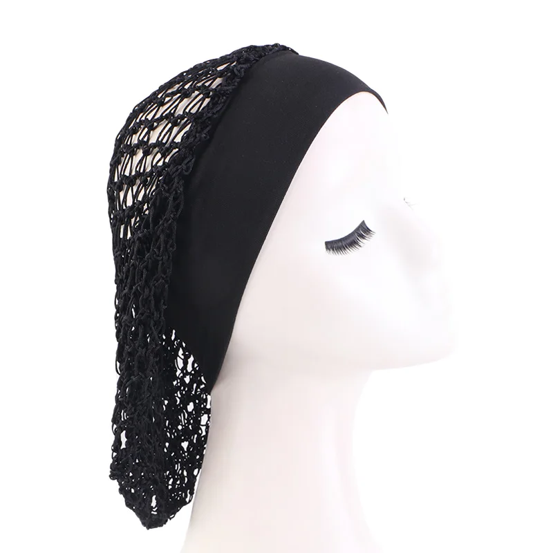 Frauen Damen Haarnetz Dehnbar Breites Band Mesh Haarnetz Perücke Werkzeuge Weiche Rayon Atmungsaktive Häkeln Haarnetze Zubehör – Detail 6