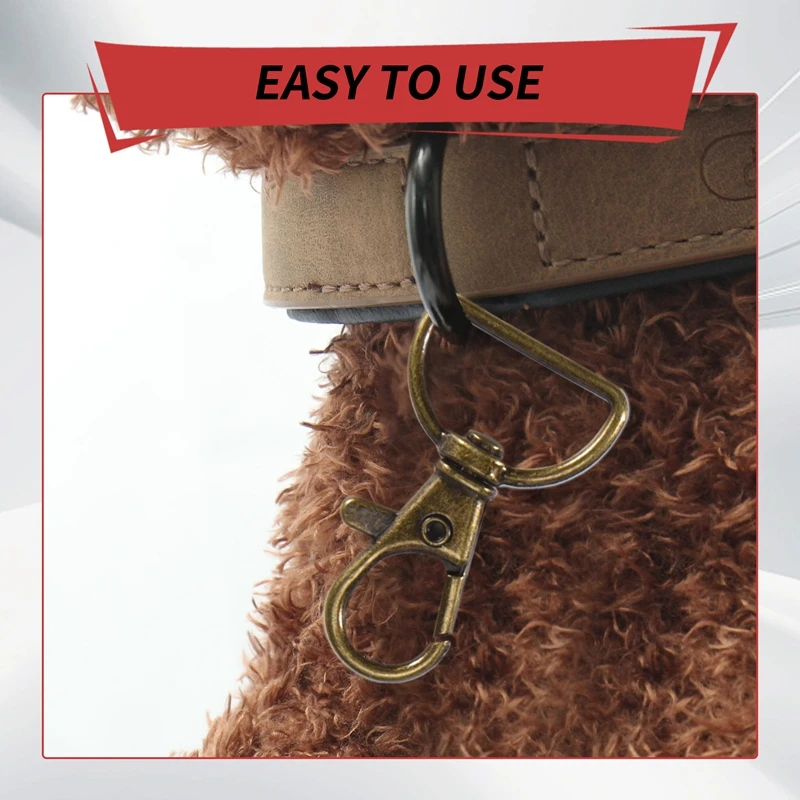 FULL-56Pcs 키체인 후크 및 D 링 세트, 지갑 하드웨어, 가방 제작용 랜야드 스냅 후크, 슬라이드 버클이 있는 회전 걸쇠