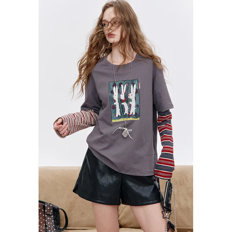 

ELFSACK 2025 Autumn New Arrival Casual PU Black Elastic Waist Shorts For Woman