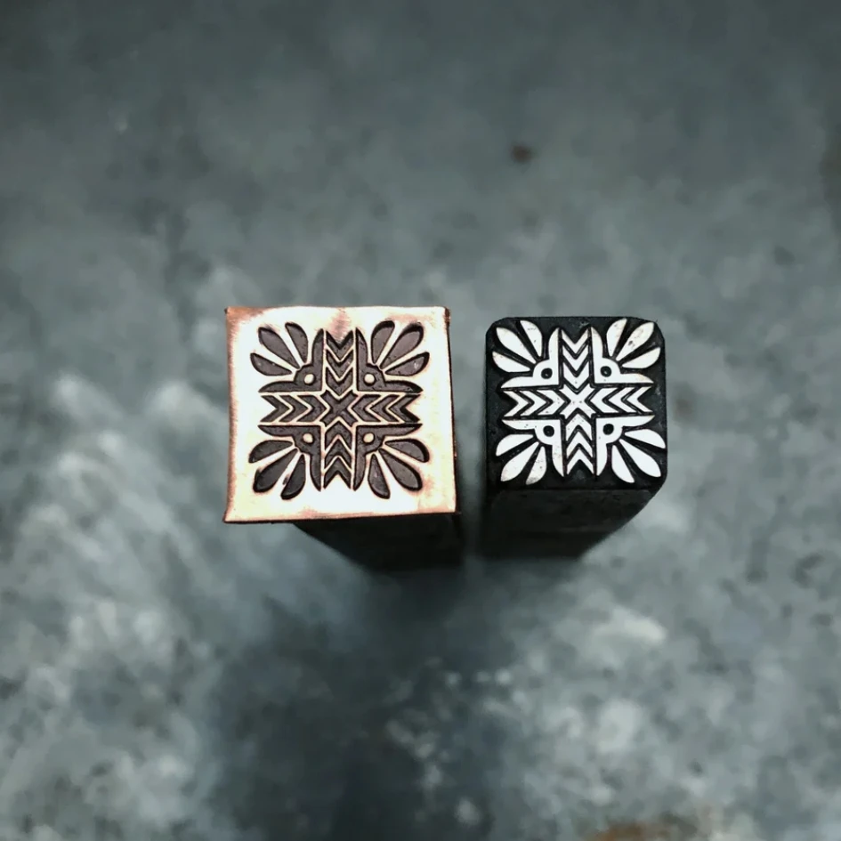 8mm Square Vintage Pattern Metal Stamping Punch Jewelry Punching Tool Steel Stamper Silver Bracelet Leather Custom Logo Press