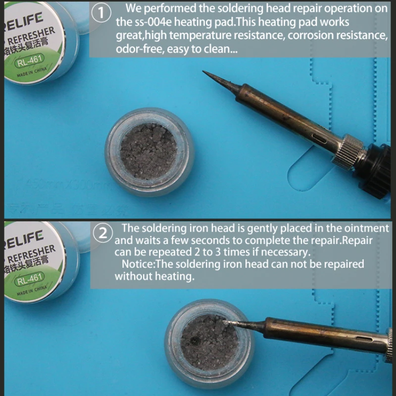 RELIFE RL-461 Soldering Iron Tip Cleaner Refresher For Remove The Oxide Layer of The Solder Tips Restore And Update Repair Tools