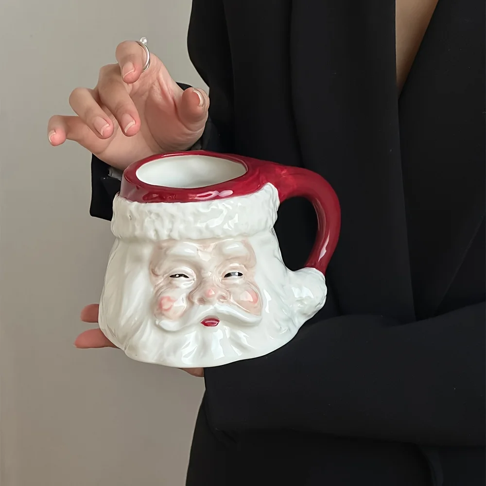 

Christmas Santa Doodle Ceramic Coffee Mug Cute Cartoon Gift Cup High Quality