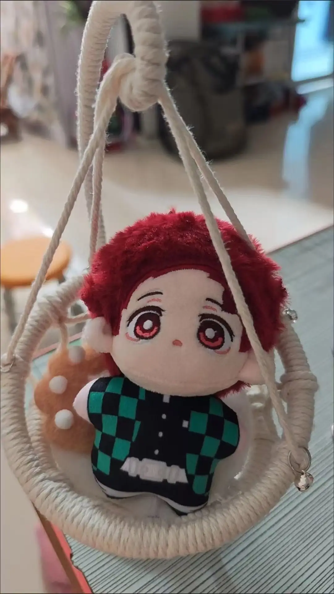 

Stuffed 10cm Anime Demon Slayer Tanjiro Kamado Cartoon Plush NuNU Doll Toy COS Dress-up Children Adults Collectible Cotton Gifts