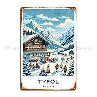 Tyrol Austria Digital Travel Poster Metal Sign Designs Poster Wall Decor Funny PaintingTin Sign Poster