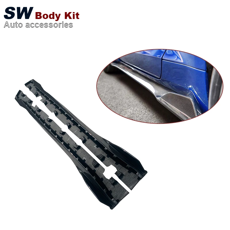 Carbon Fiber Bumper Side Skirt for Ford Mustang Body Side Skirt Separator Winglet Flank Bumper Lip Body Kit