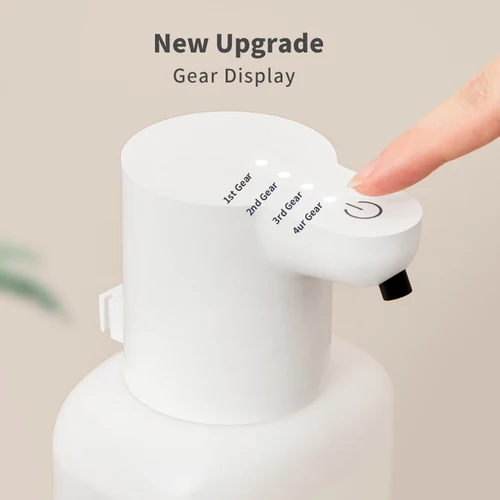 Imagen 2 del producto Nuevo Dispensador automático de jabón montado en la pared, lavadora de manos inteligente de espuma, Sensor de inducción de baño recargable líquido de 500ml