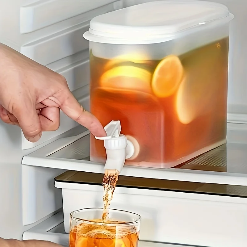 Viene con un grifo, hervidor de agua fría, la olla para bebidas frutales se puede colocar en el refrigerador, cubo de plástico para el hogar