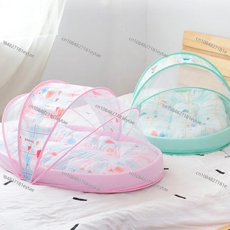 

Portable Detachable Baby Mosquito Net for Crib No Installation with Cotton Pad Breathable Bed Canopy