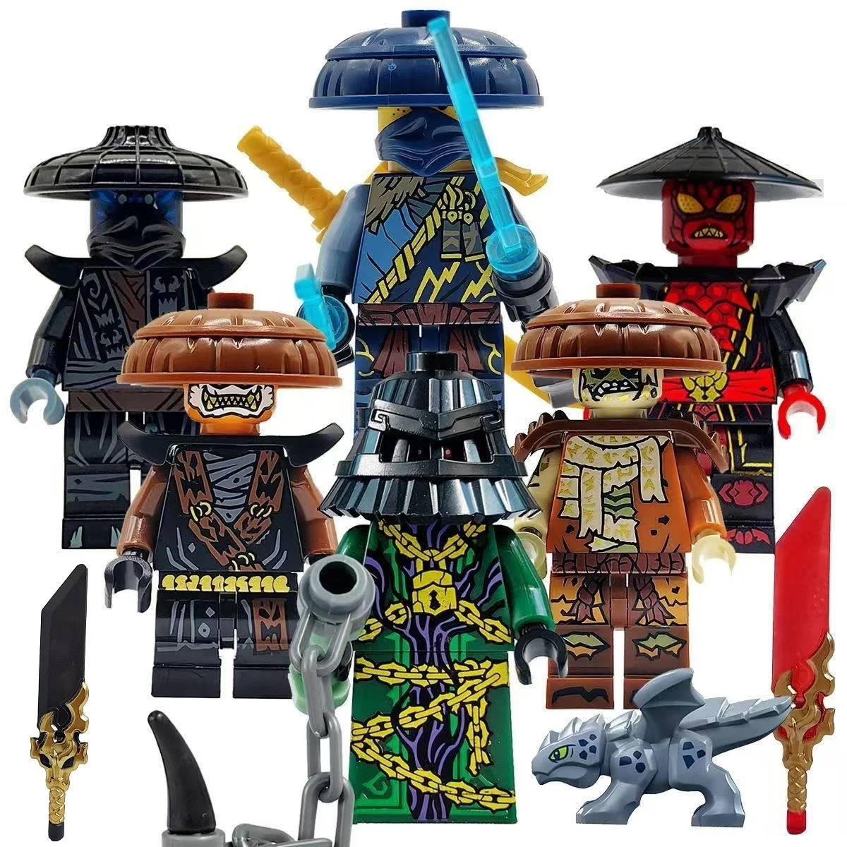 Bouwsteenfiguren Vandalen Verboden Vijfpersoons Ninja Phantom Nockert Zach Temple Phantom Derricks Mini Karakter Speelgoed Verjaardagscadeau