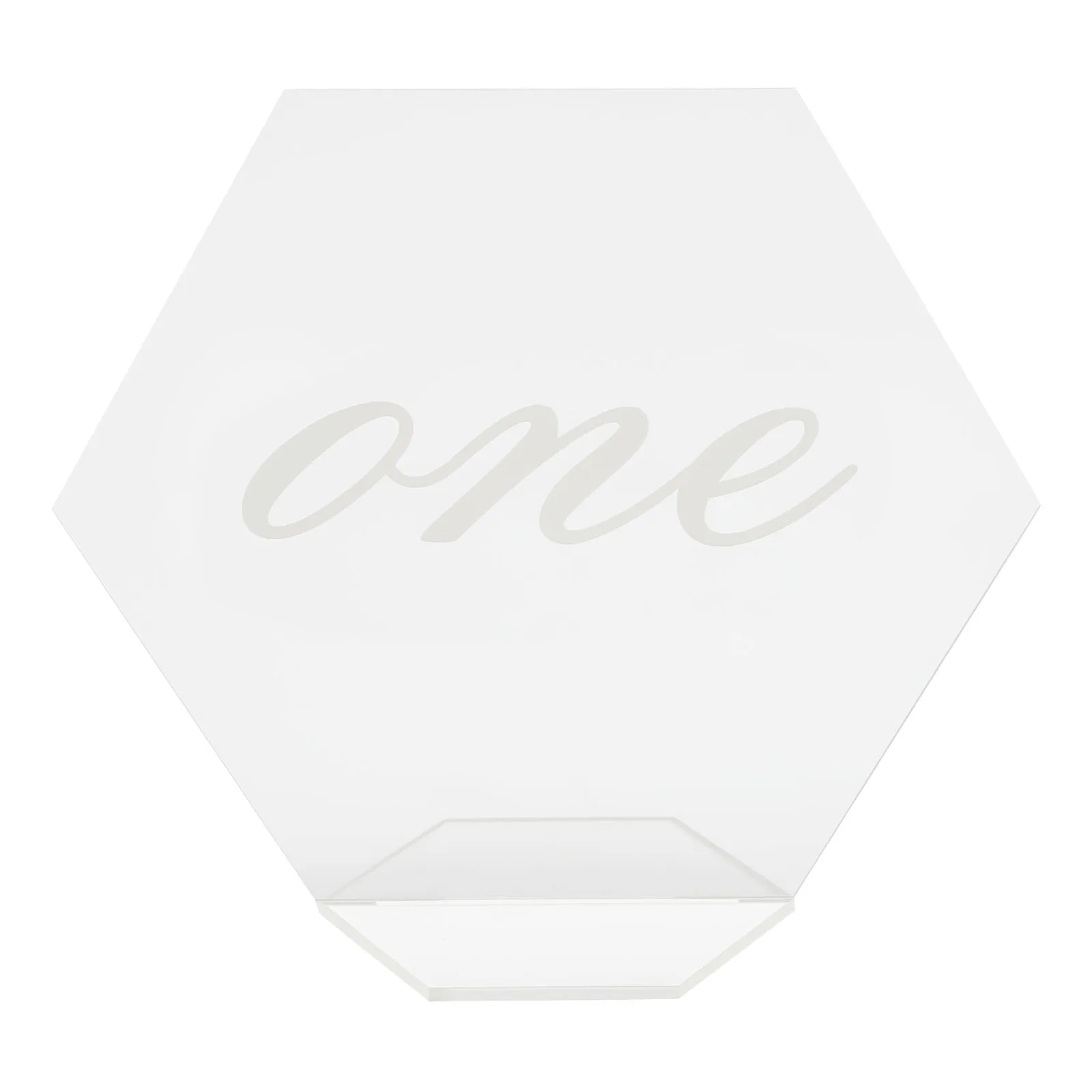 Hexagon Acrylic Table Numbers 1-20 with Stand Printed Calligraphy Place Cards Clear Acrylic Table Numbers for Wedding Reception