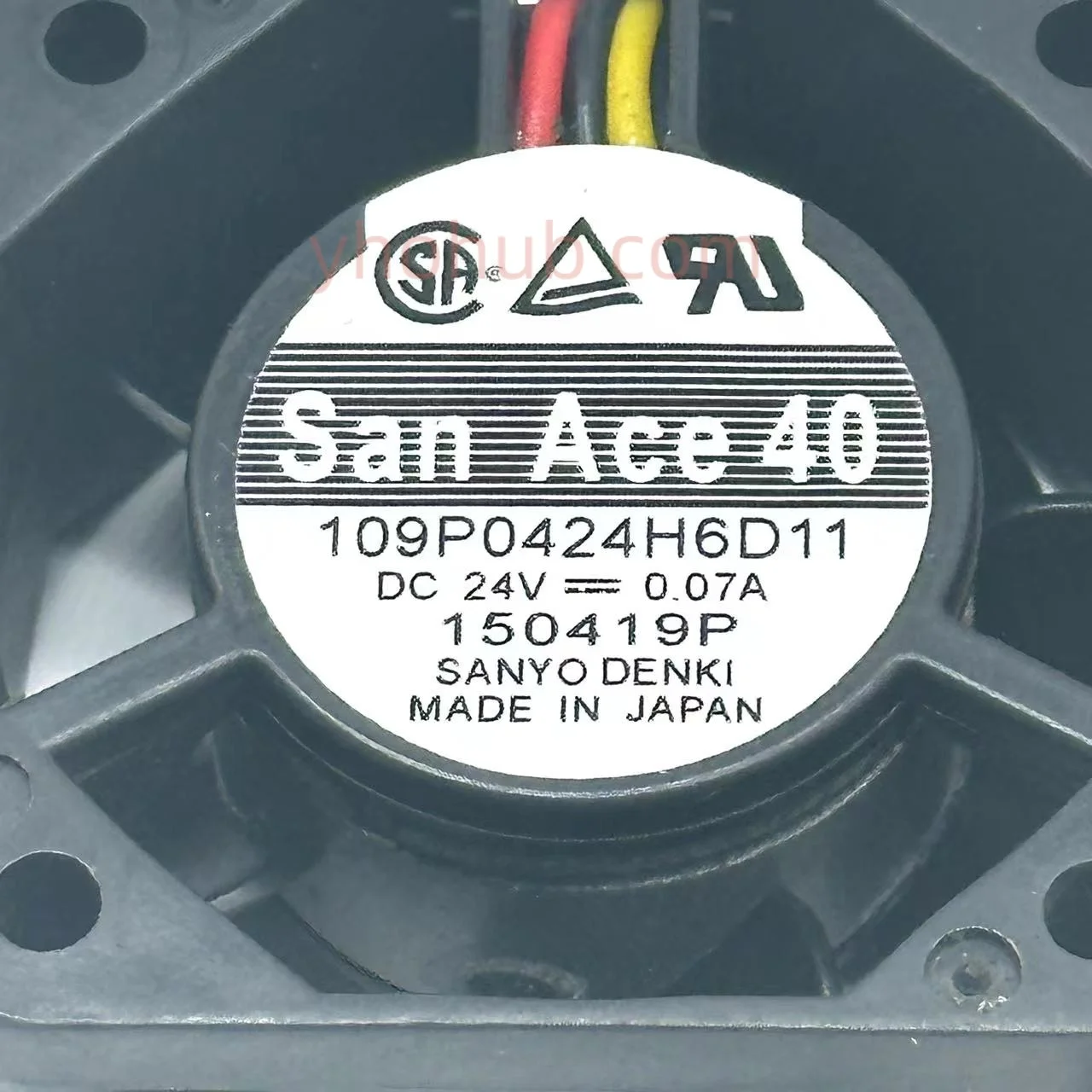 Sanyo Denki 109P0424H6D11 DC 24V 0.07A 40x40x20mm 3-Wire Server Cooling Fan