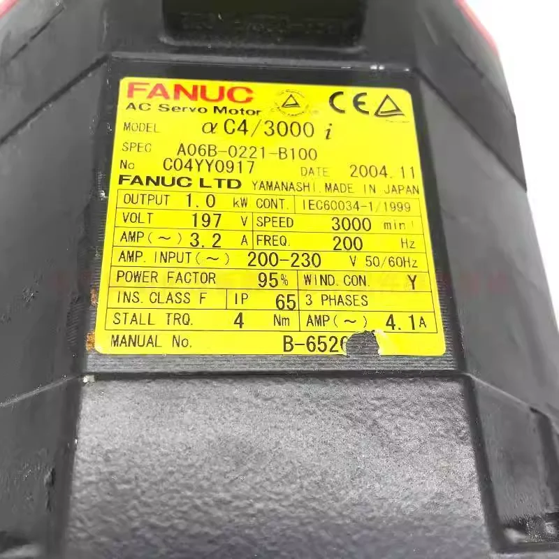 

Серводвигатель Fanuc с питанием от первого лица Fanuc, проверено на ЧПУ, ок A06B 0221 B100