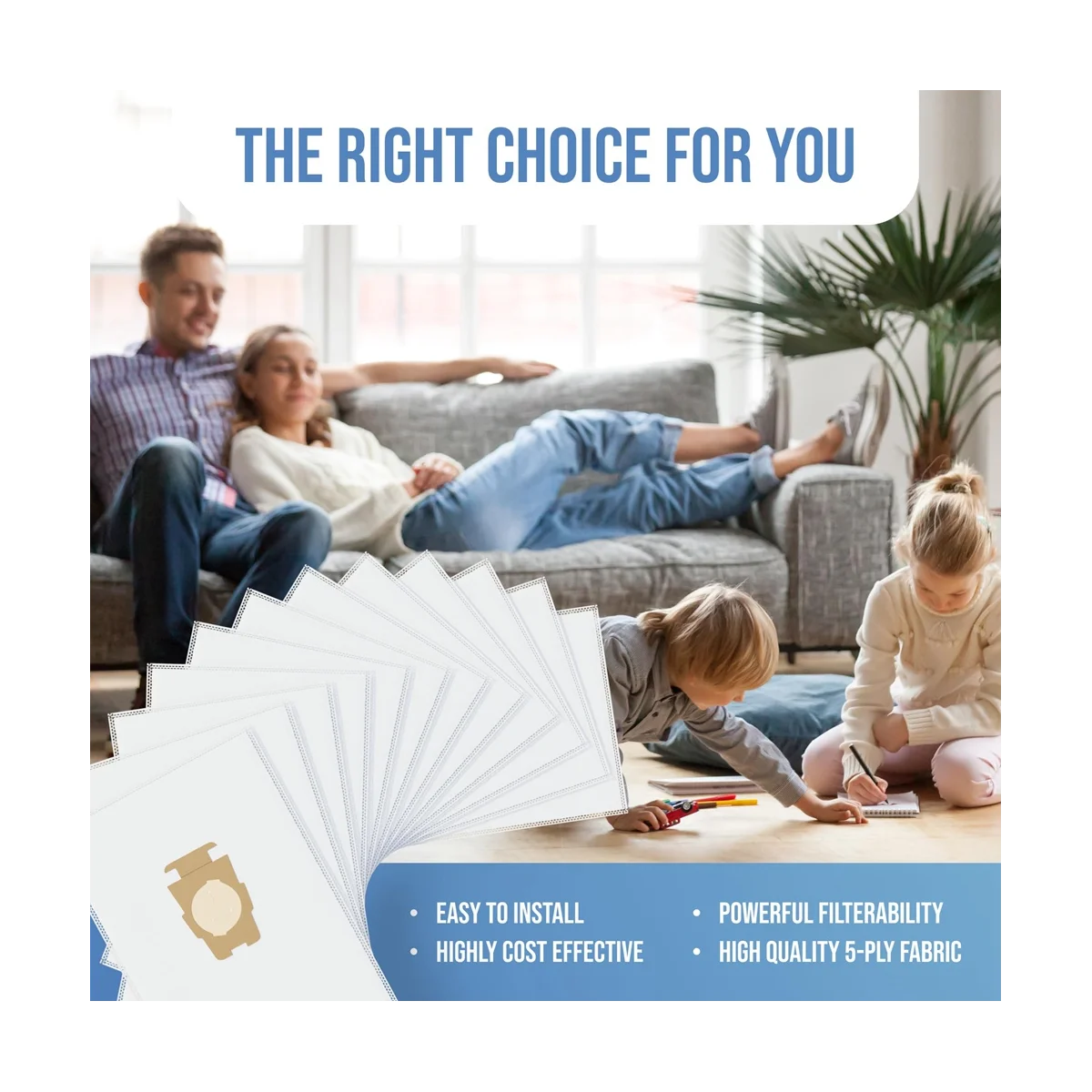 كاسحة 12 قطعة أكياس غبار لـ 204811   قطع غيار أكياس القمامة للمكنسة الكهربائية G10 /10E للتنظيف المنزلي