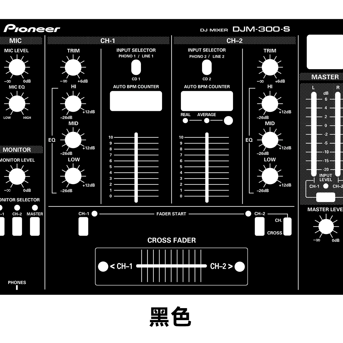 

DJM-300 Skin Mixer Panel Mask PIONEER Colorful Patch Customizable