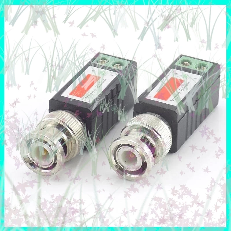 1/5/10pair BNC Male Coax Twisted Cat5 CCTV BNC Passive Video Balun Transceiver Camera UTP Cable Coaxial Adapter for CCTV Camera