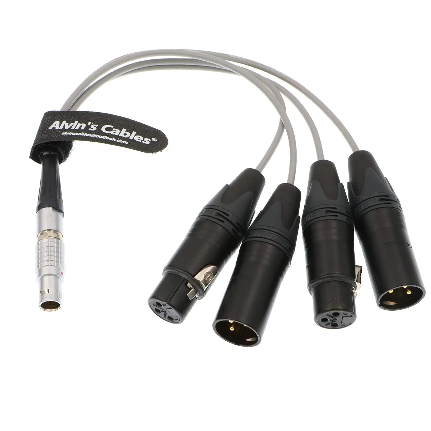

Alvin's Cables Breakout Audio Input Output Cable for Atomos Shogun Monitor Recorder 10 Pin Male to 4 XLR 3 Pin