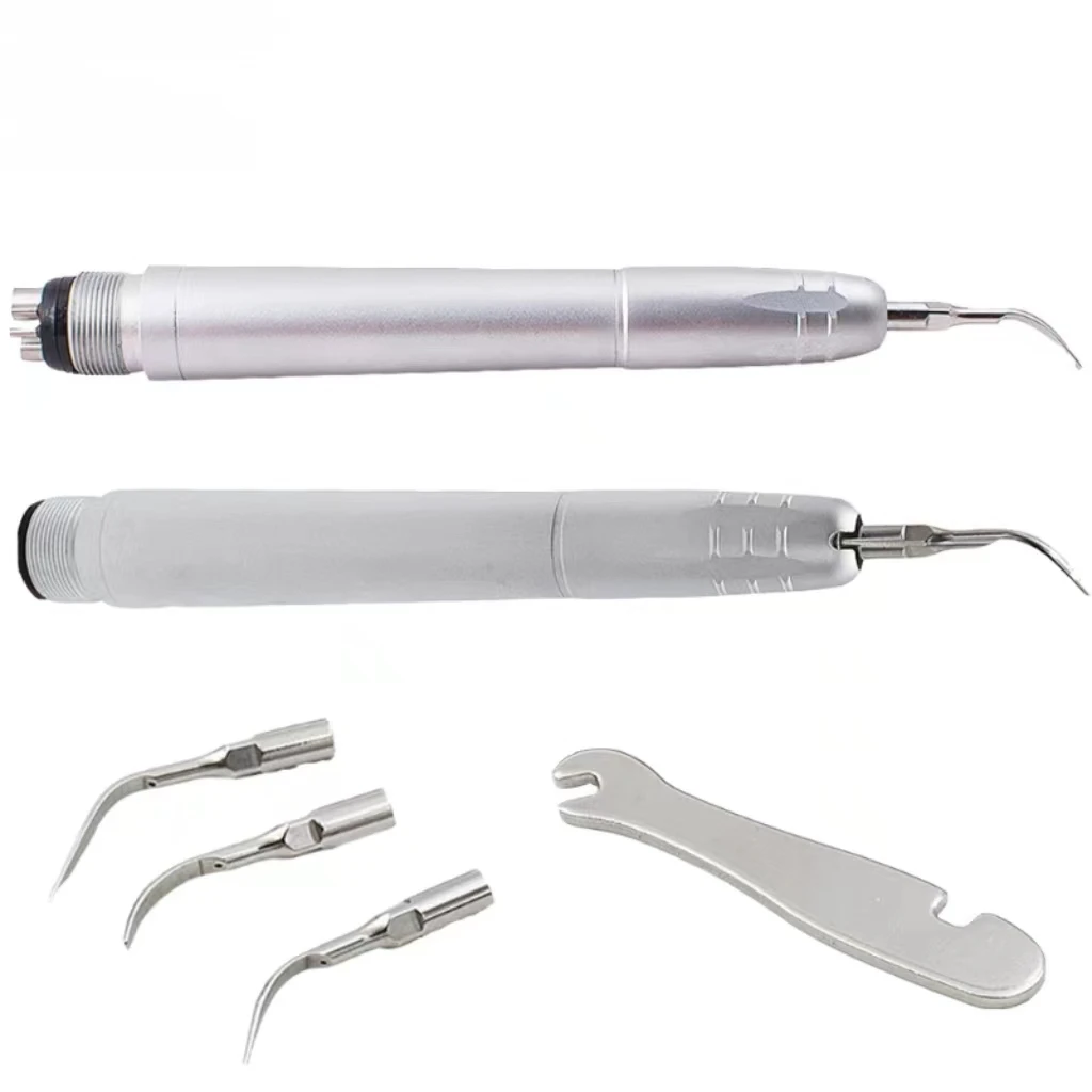 2Hole/4Hole Dental Ultrasonic Air scaler handpiece With 3 Tips  Tooth Calculus Remover cleaning Tool